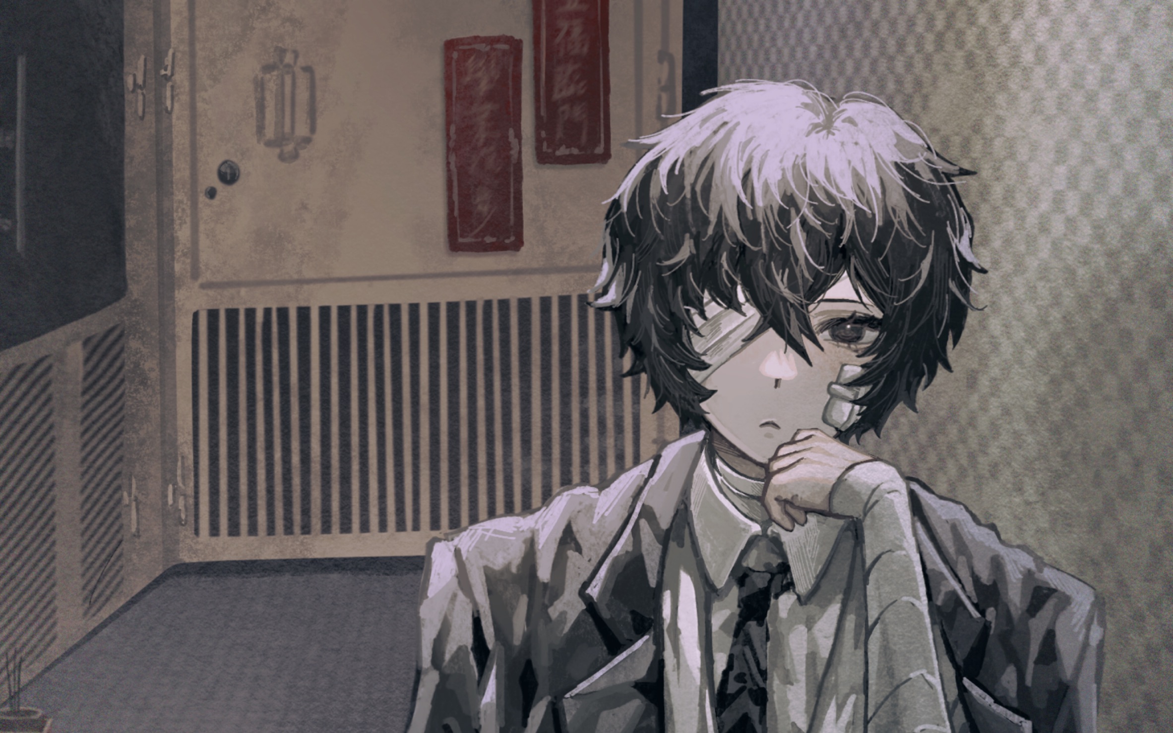 【绘画过程】太宰治蹲在你家門口附近