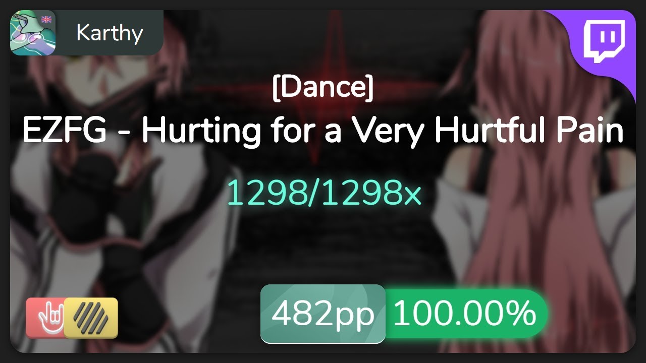 [Live] Karthy | EZFG  Hurting for a Very Hurtful Pain [Dance] +HDHR 100.00% {#1哔哩哔哩bilibili