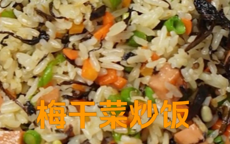 吃不腻的炒饭,粒粒分明巨鲜香【梅干菜炒饭】做法简单哔哩哔哩bilibili