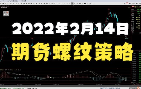 2022年2月14日 期货螺纹交易策略哔哩哔哩bilibili