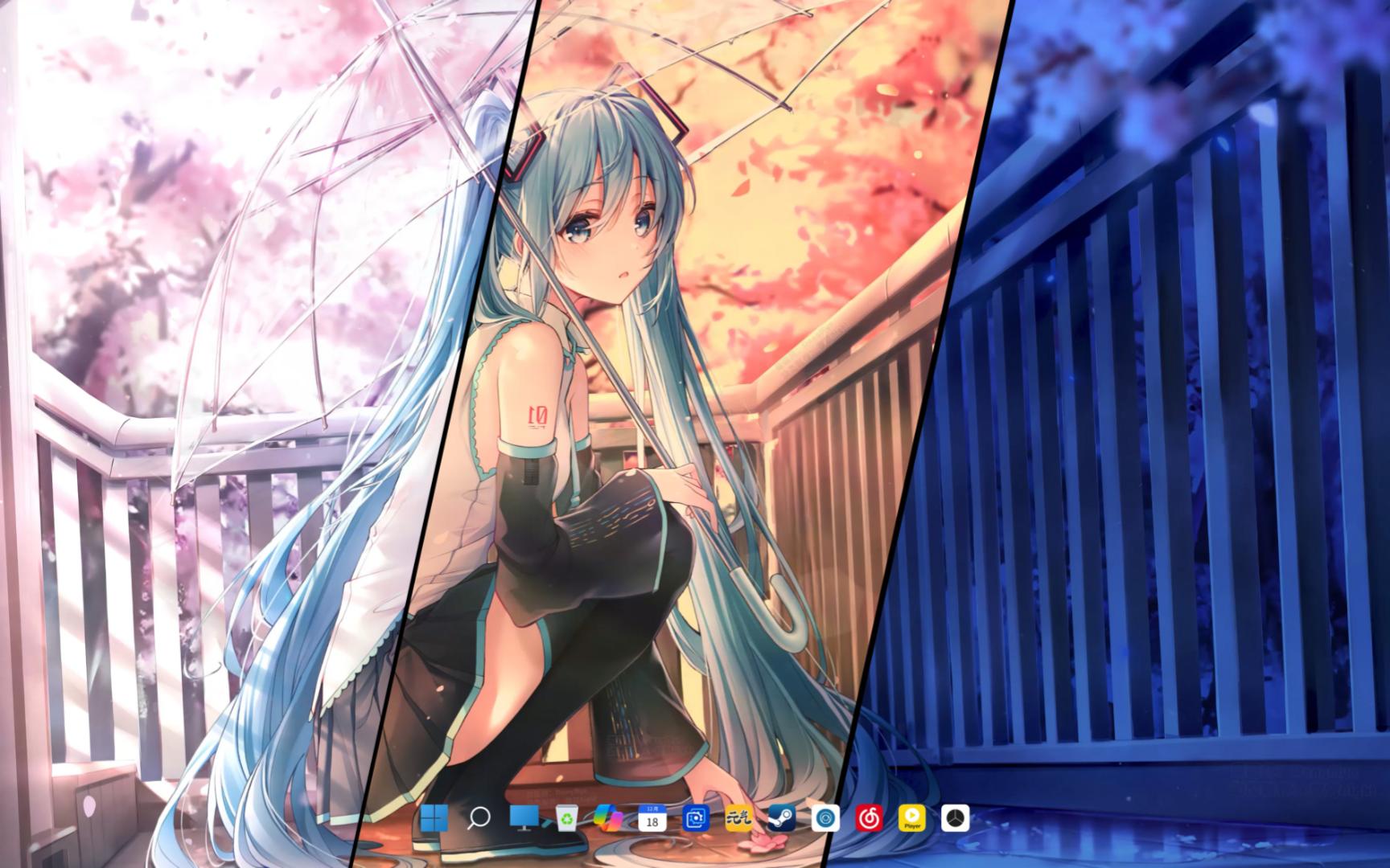初音未来 樱落の街道(随时间变化主题)