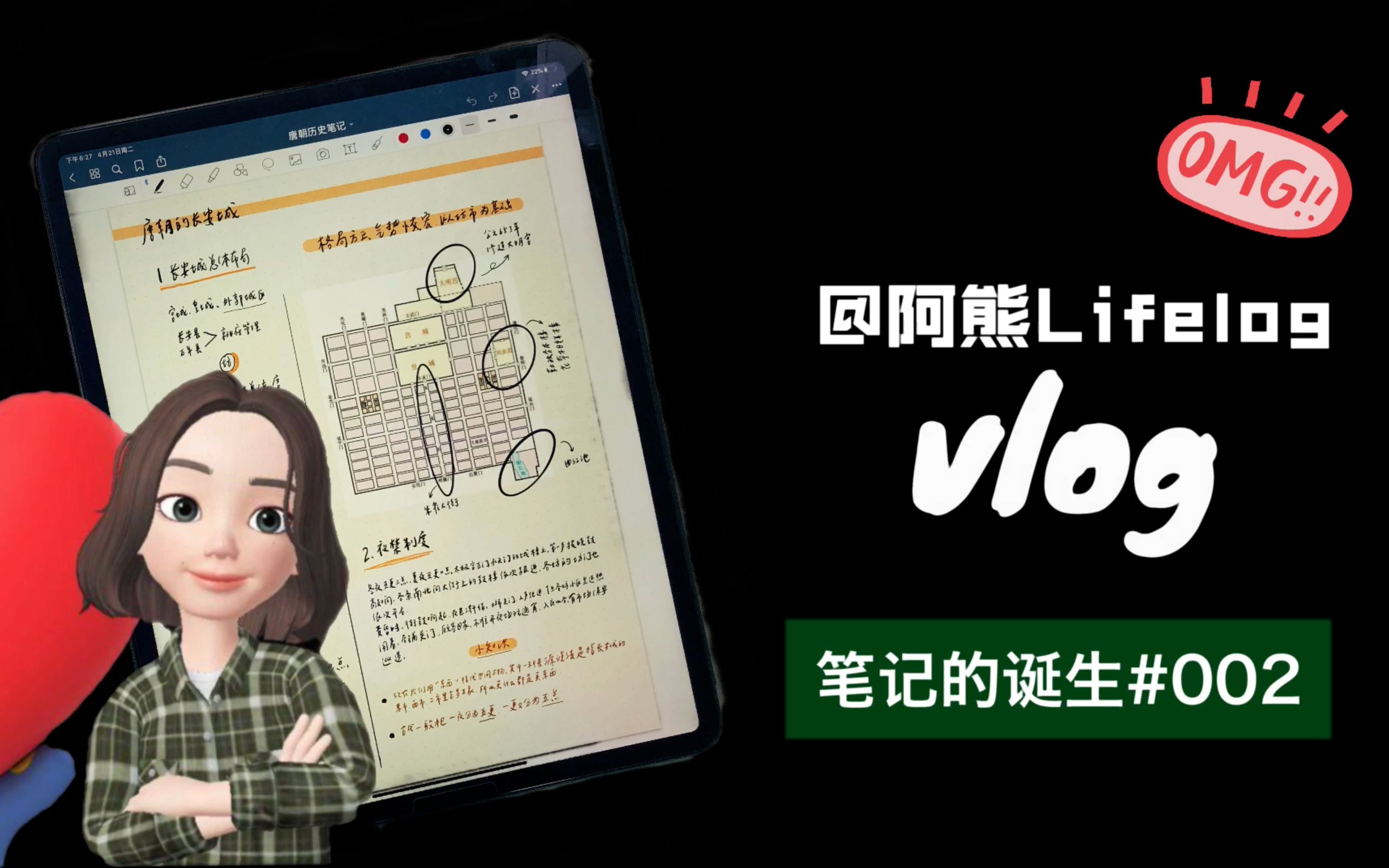 [图]阿熊Lifelog | 笔记的诞生002 | 唐朝穿越指南读书笔记 | ipadpro电子笔记 | goodnotes