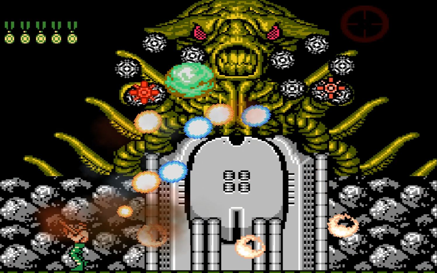 魂斗罗重制第三期,第三关瀑布