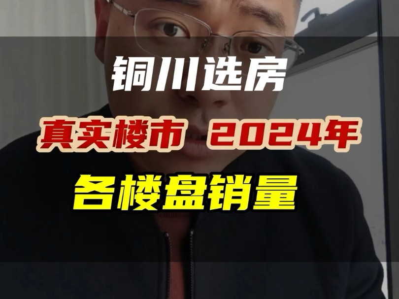 2024年各楼盘销量 真实铜川楼市哔哩哔哩bilibili