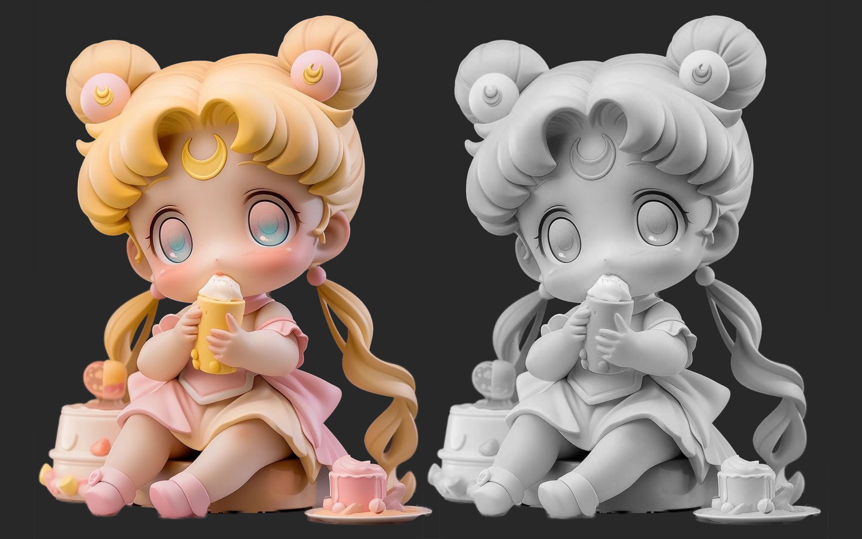 zbrush卡通手办-水冰月人物角色模型雕刻教学