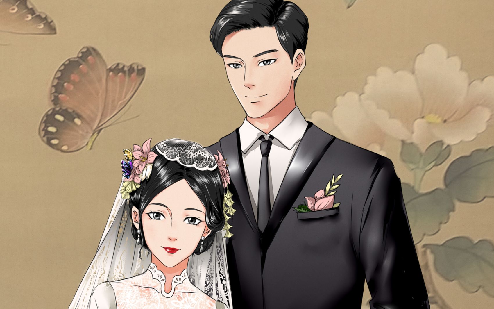 【纸嫁衣2结婚照[西式]】"我愿意做你一辈子的将军""好"