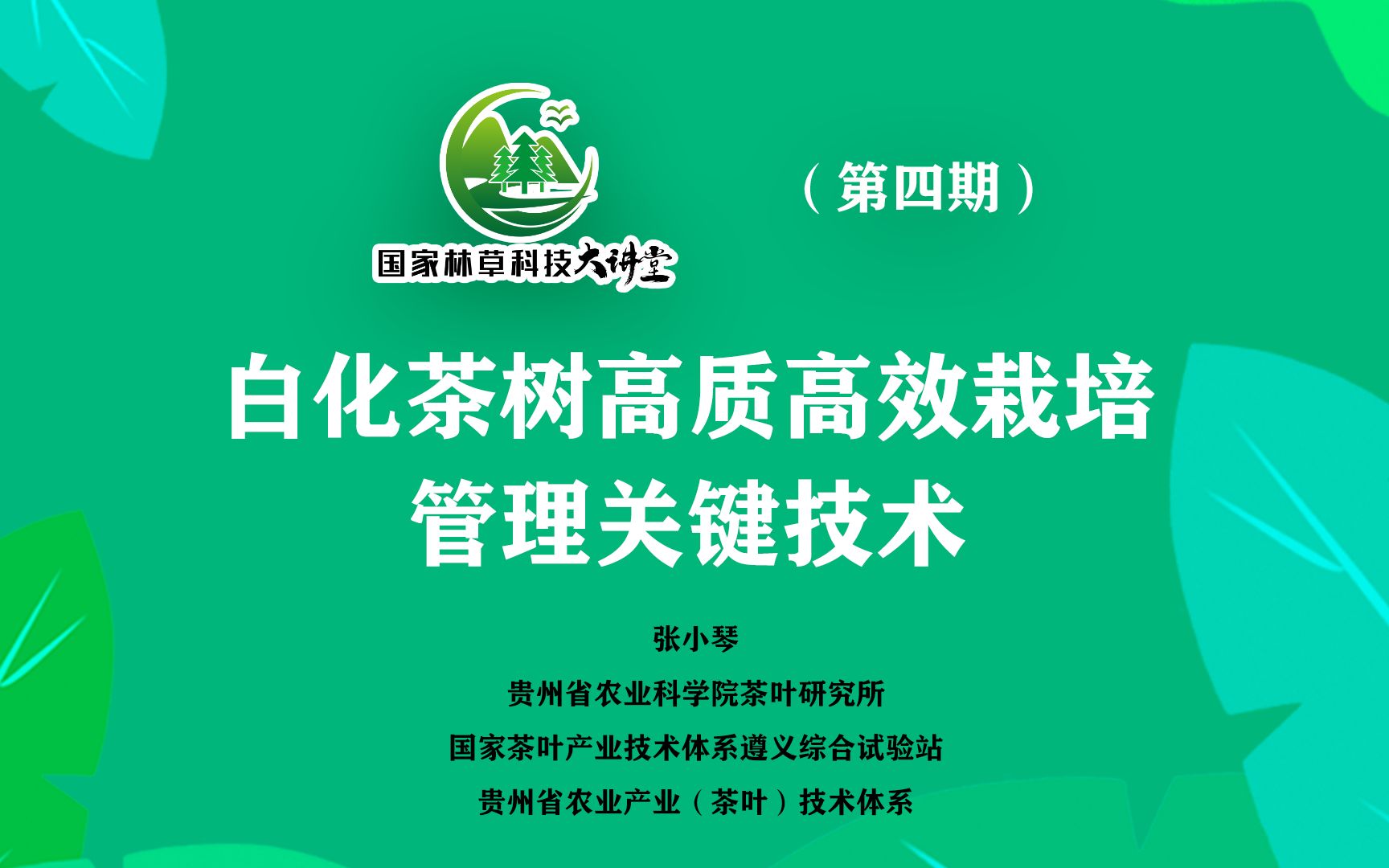 国家林草科技大讲堂|白化茶树高质高效栽培管理关键技术哔哩哔哩bilibili