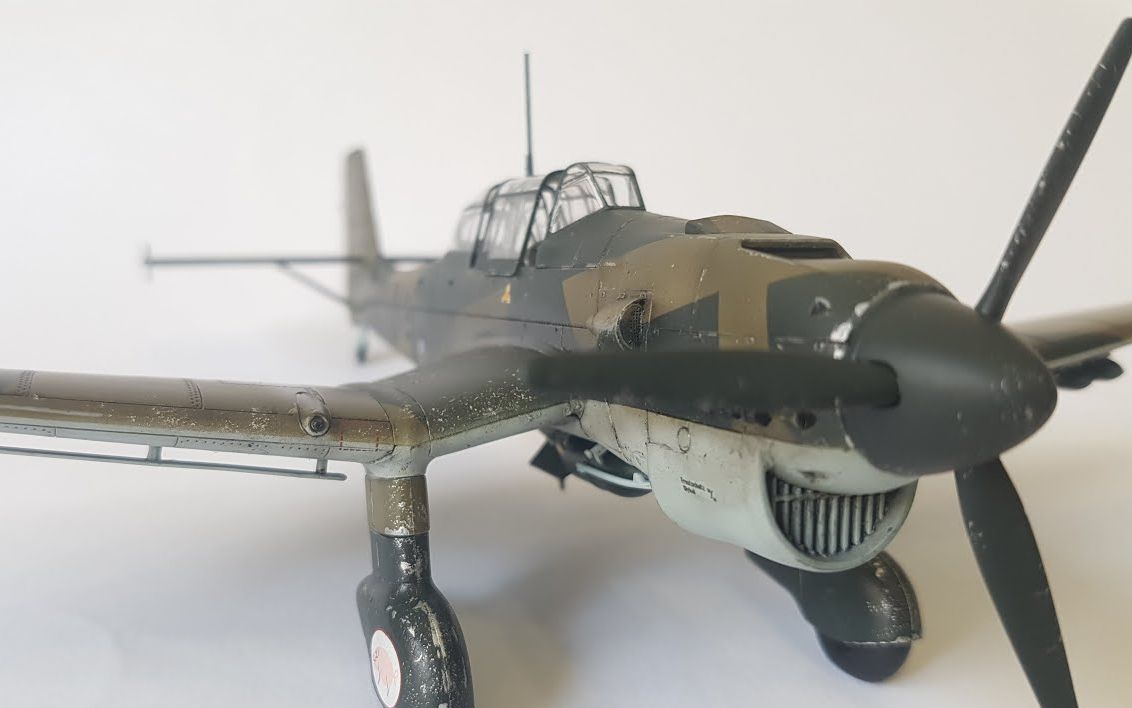 airfix 1/48 二战德军 ju-87b-1斯图卡 俯冲轰炸机 模型制作合集