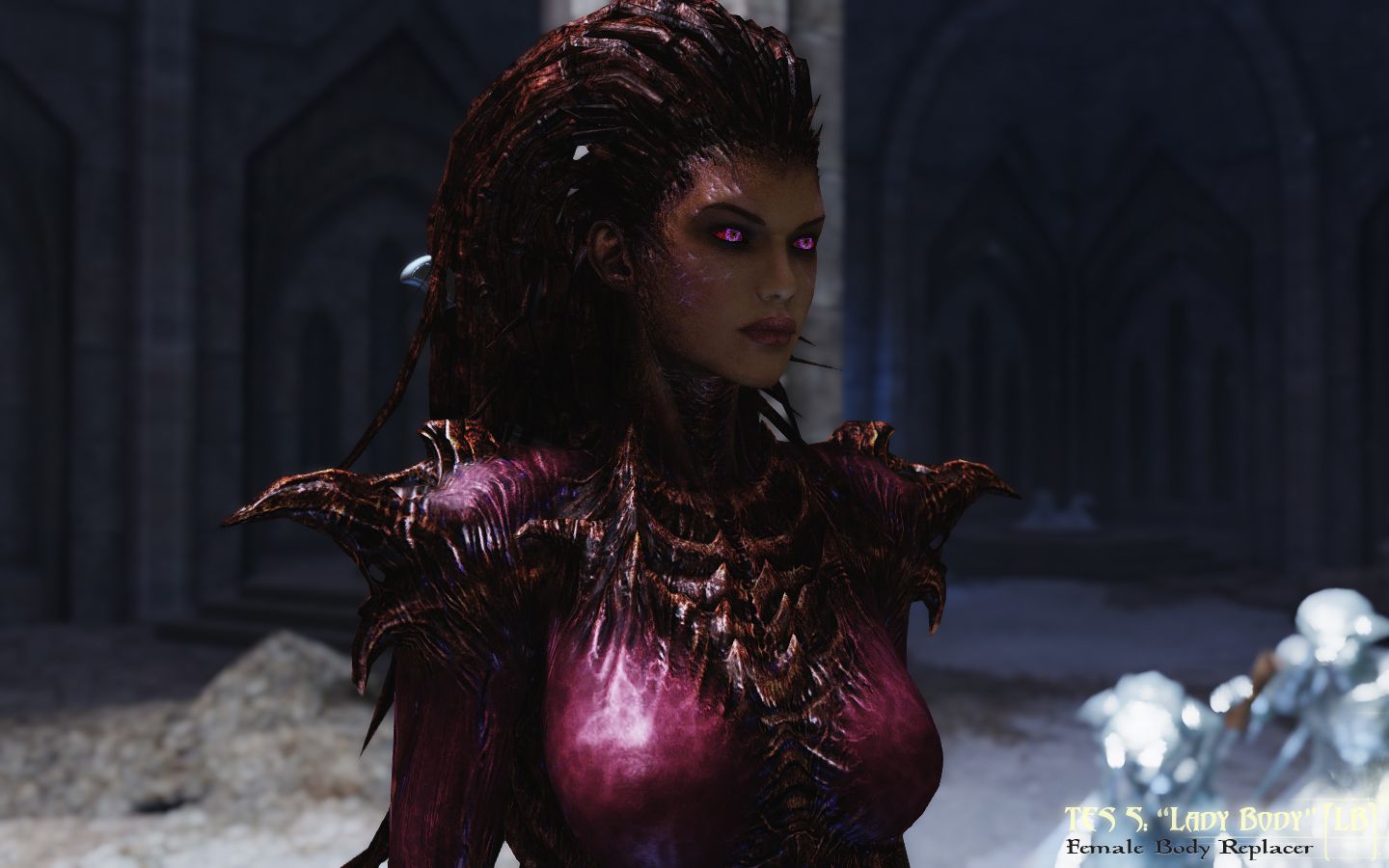 刀锋女王乱入天际吸血鬼大君替换mod