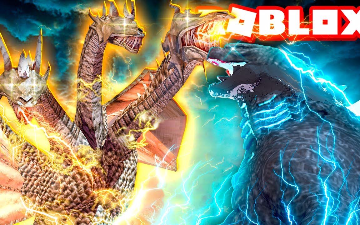 roblox怪兽大乱斗:无名小怪兽抱摔王者基多拉!面面解说