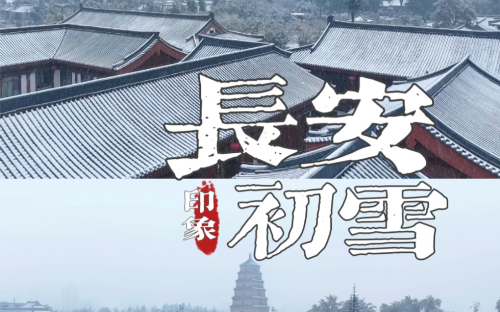 [图]长安初雪❄️清风一念，落雪为安，漫漫飞雪中，我与长安执手相望✨