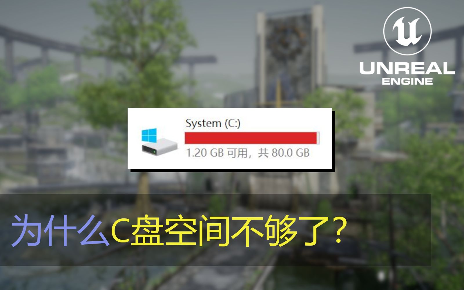 [图]【UE小贴士】05 - 为什么明明UE项目在D盘，做着做着C盘空间不够了？