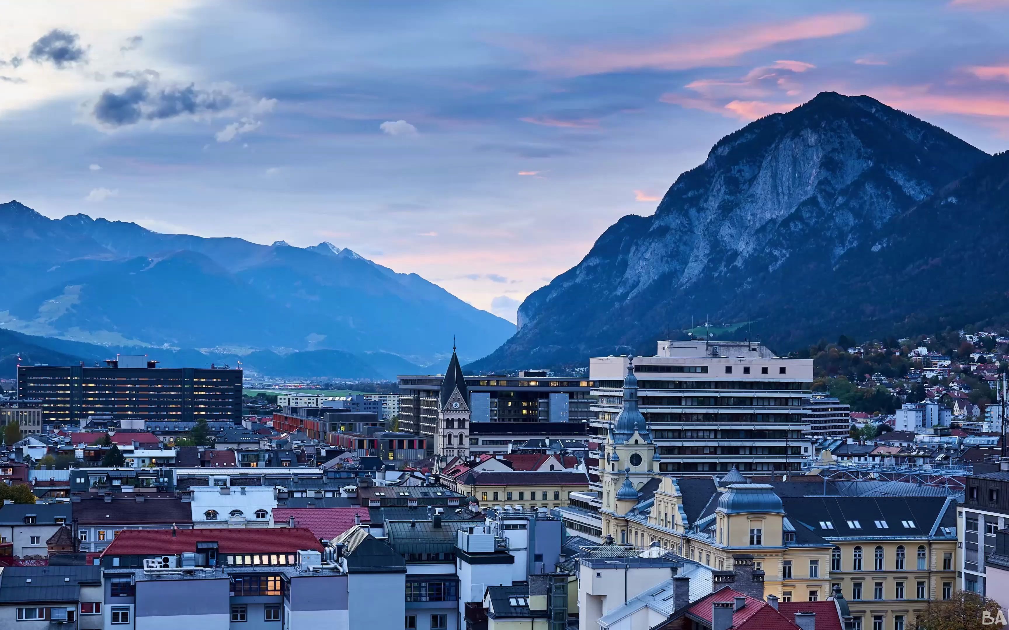 奥地利因斯布鲁克 风景 innsbruck austria 4k