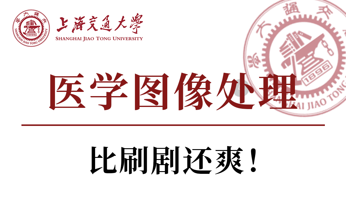 比刷剧还爽!2023最完整的【医学图像处理】教程,入门基础到项目实战 全程干货无废话! Medical Image Analysis哔哩哔哩bilibili