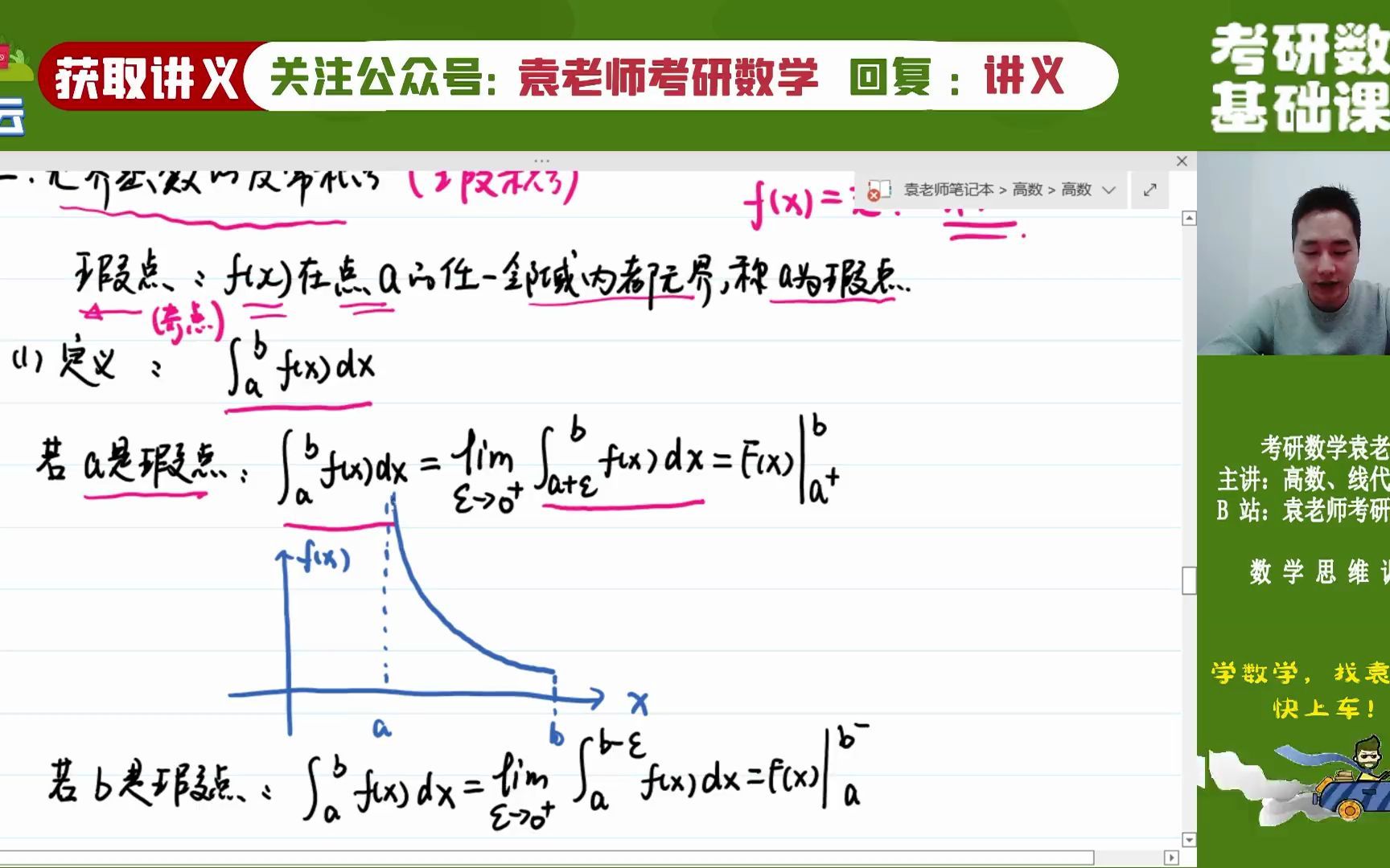 无界函数的反常积分哔哩哔哩bilibili