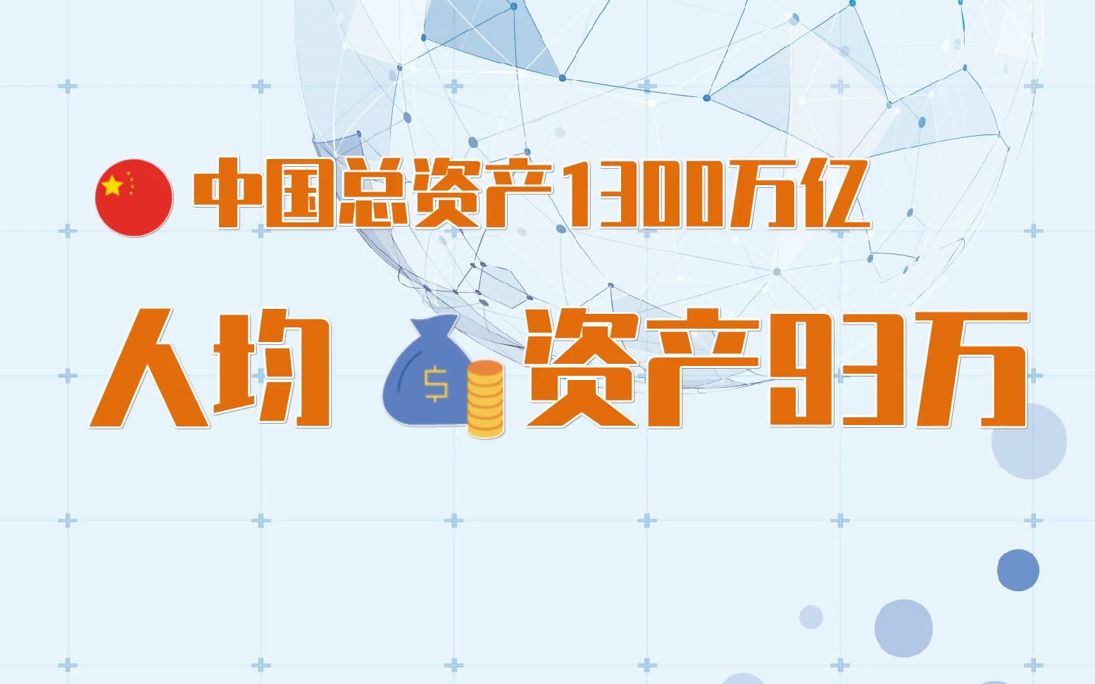 中国总资产1300万亿,人均资产93万,你拖后腿没?哔哩哔哩bilibili