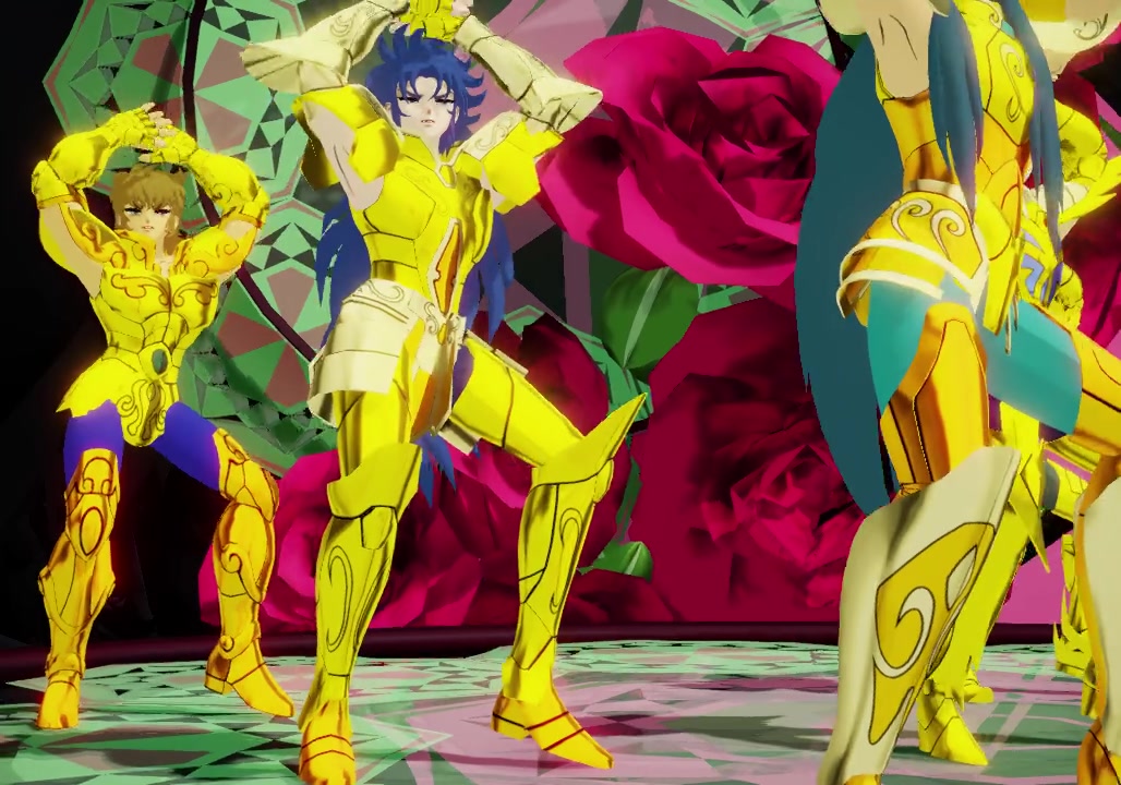 【圣斗士mmd】黄金们的小苹果(撒妙狮蟹老爷子)(新年贺)_哔哩哔哩 (゜