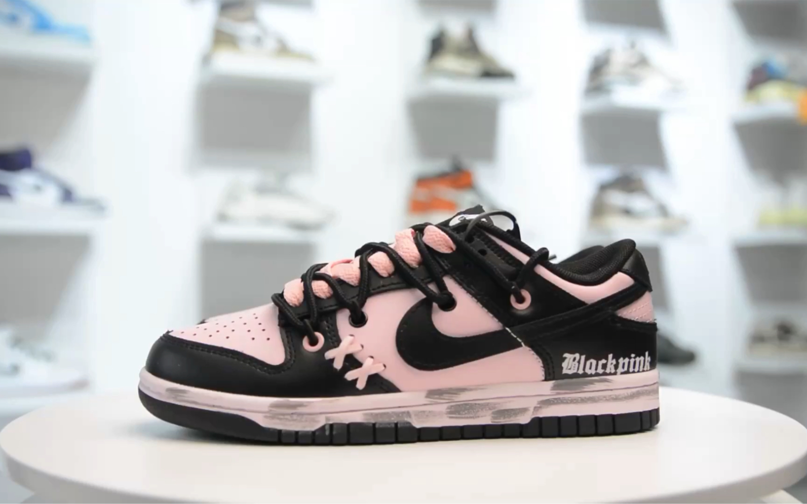 【独家实拍】nike dunk low okhr 双xx粉墨 blackp