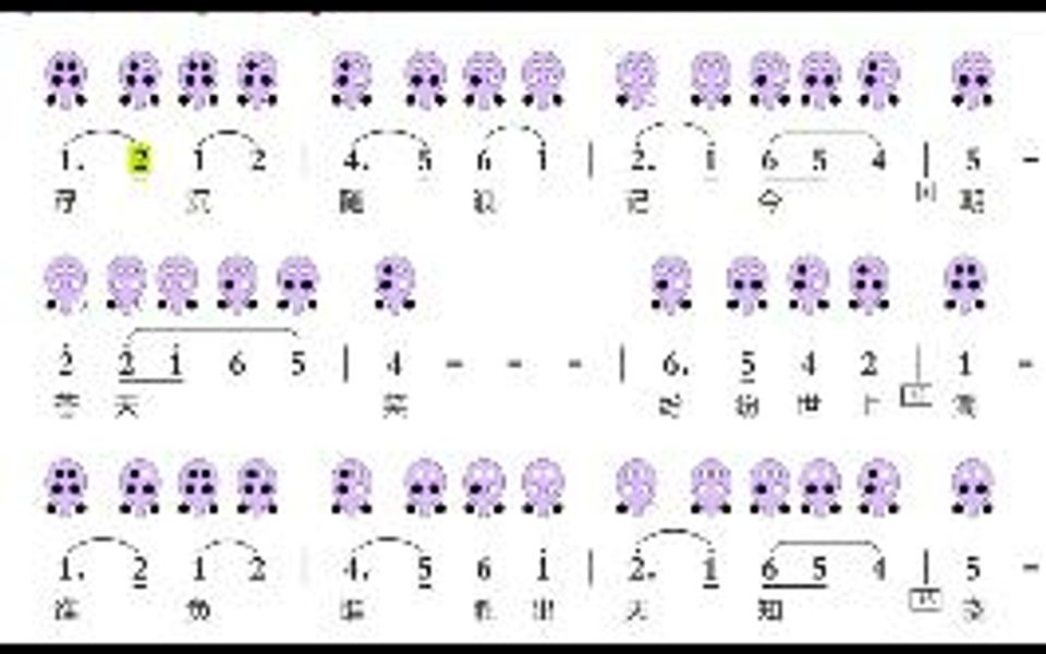 适合初学者的6孔陶笛动态曲谱,一股侠义之风,太好听了,一起学起来吧哔哩哔哩bilibili