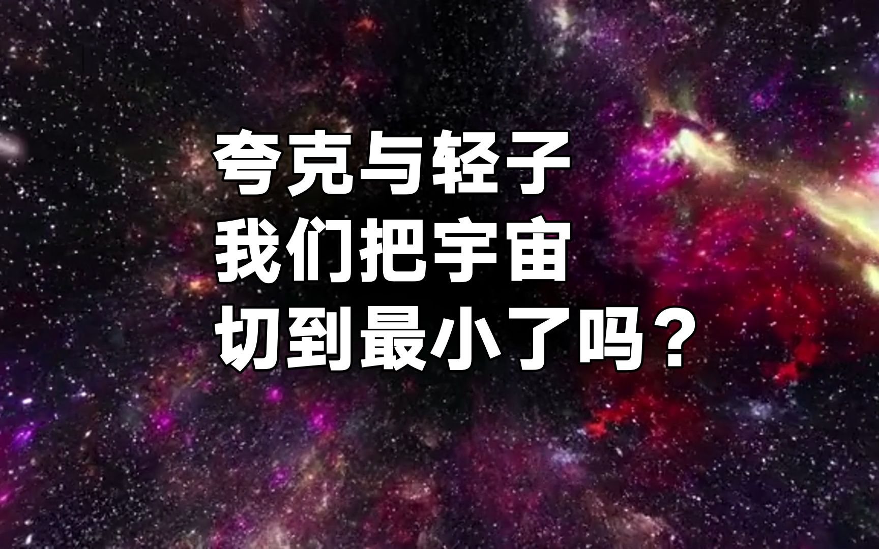 03夸克与轻子:我们已经把宇宙切到最小了吗?哔哩哔哩bilibili