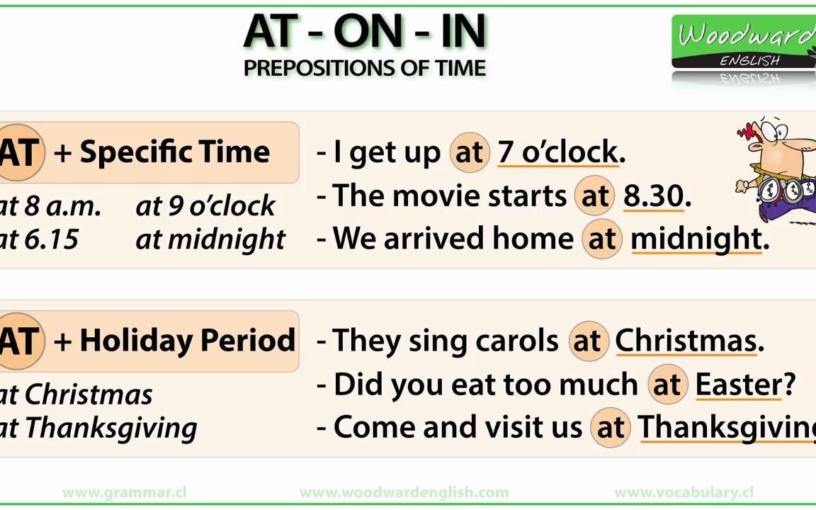 [图]AT ON IN - Prepositions of Time in English 介词时间