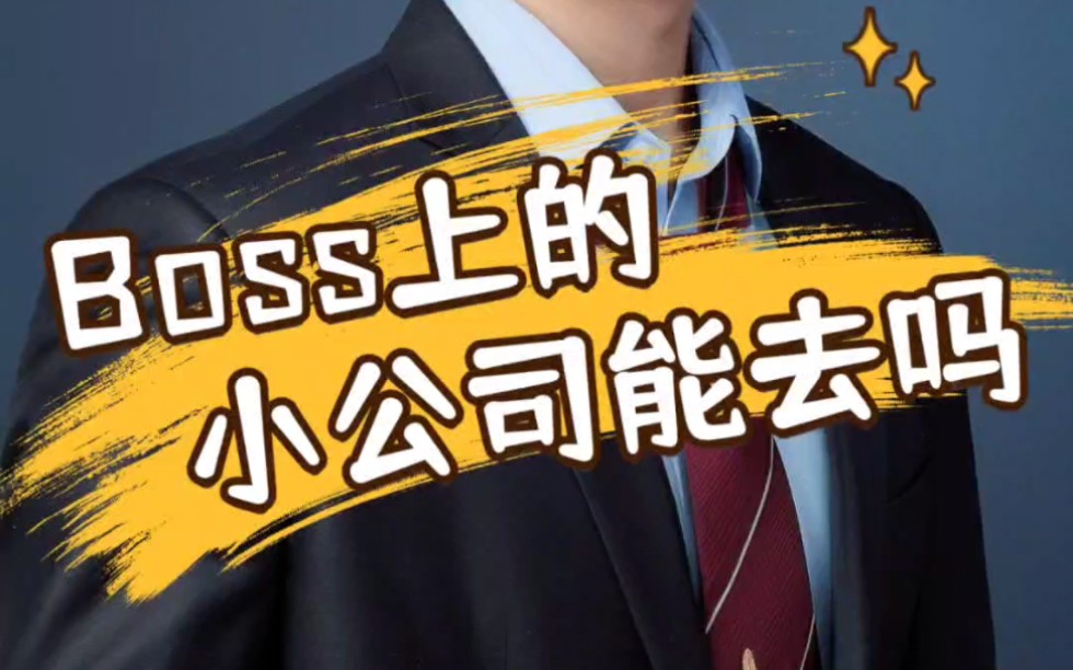 Boss上的小公司能去吗?哔哩哔哩bilibili