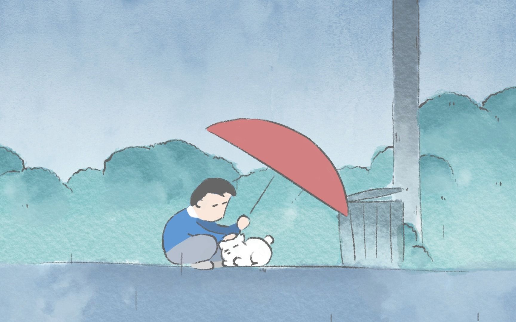 [图]【原创动画】 在一个宁静的雨天，相遇