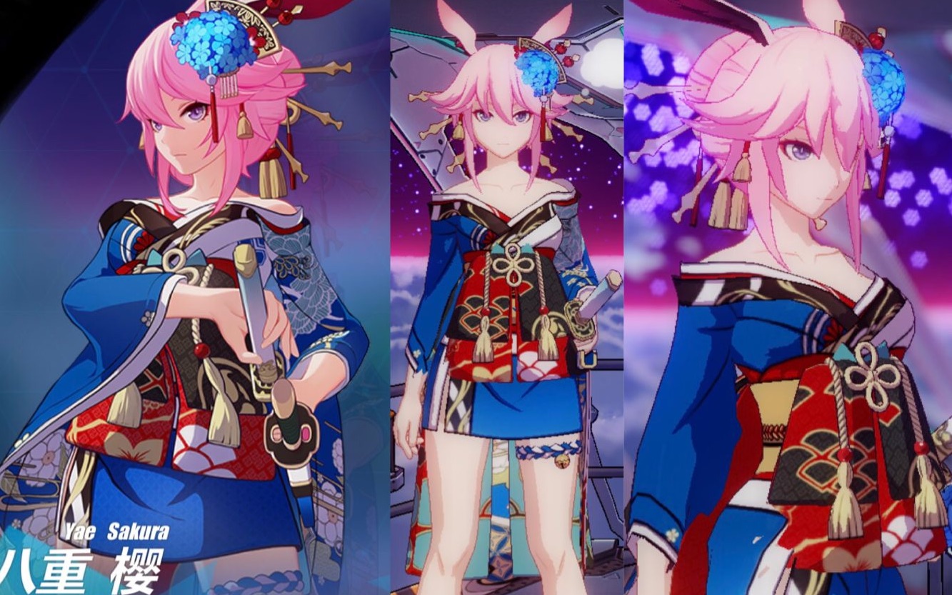 勿忘浴衣新皮肤展示～人妻社保!崩坏3测试服【极昼r】