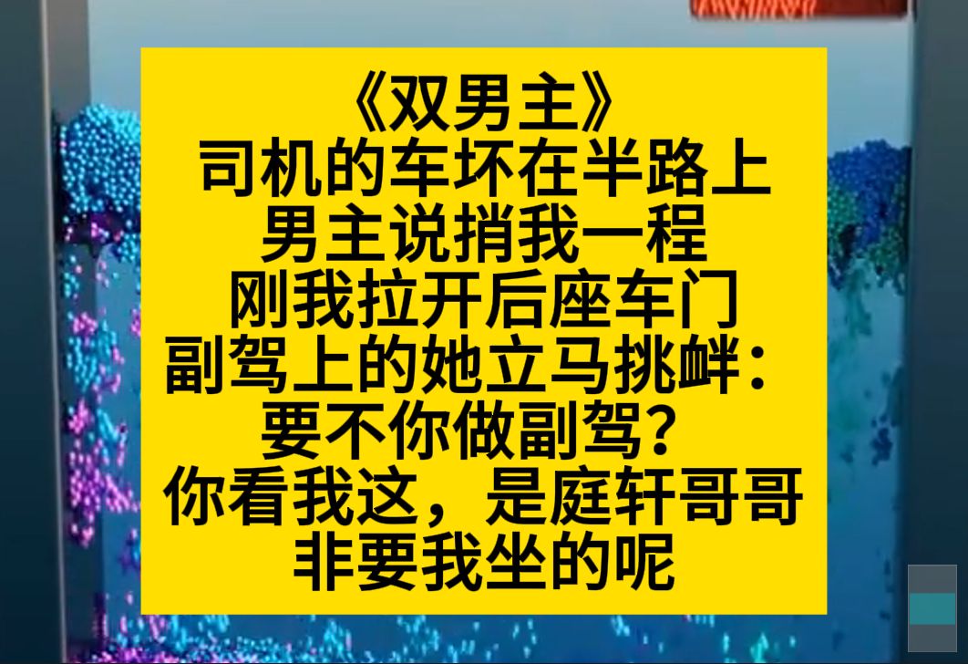 原耽推文 司机的车坏在半路上,男主说捎我一程,副驾的她立马挑衅:要不你做副驾?你看我这,是哥哥让我做前面的呢?哔哩哔哩bilibili