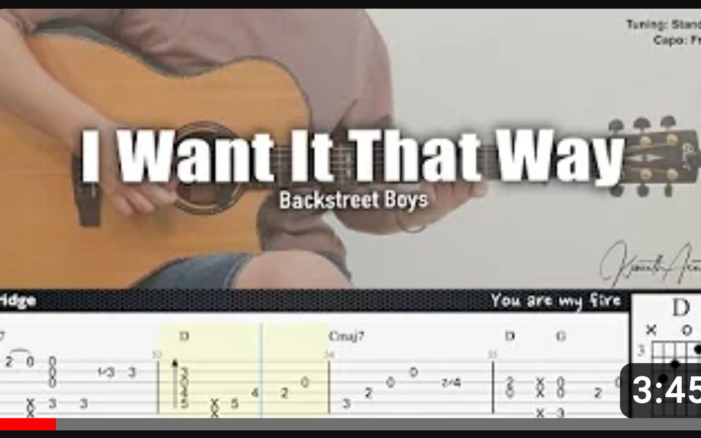 [图]【吉他教程】I Want It That Way - Backstreet Boys  指弹吉他谱