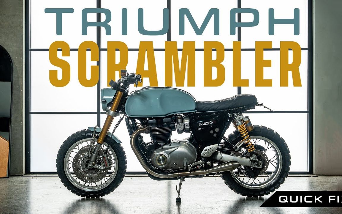 凯旋thruxton'scrambler'风格复古摩托车by-purpose built moto