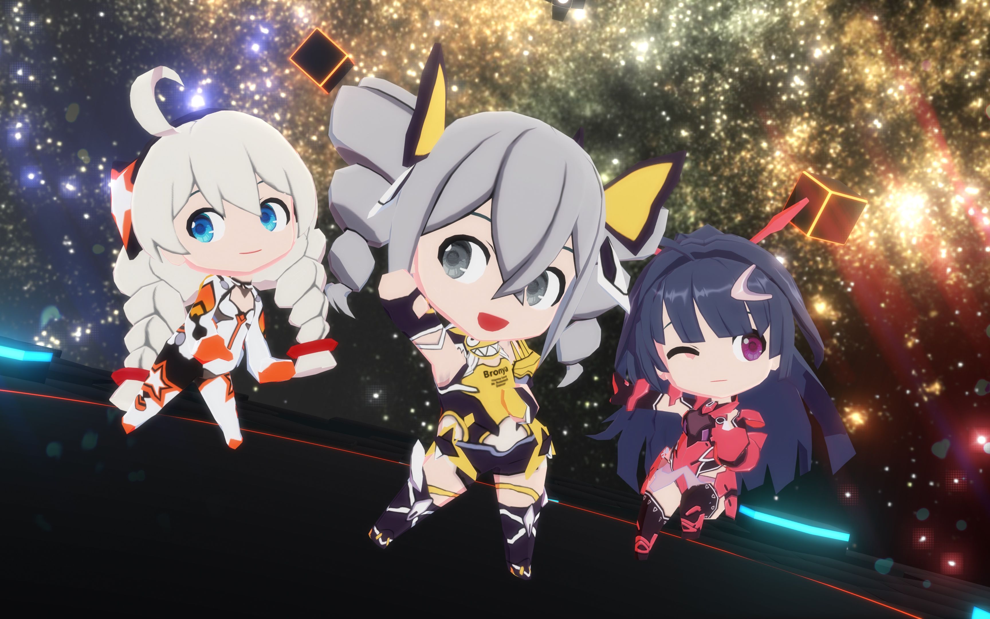 【崩坏3】被打回原形的律三家到底有多可爱——pico pico tokyo_哔哩