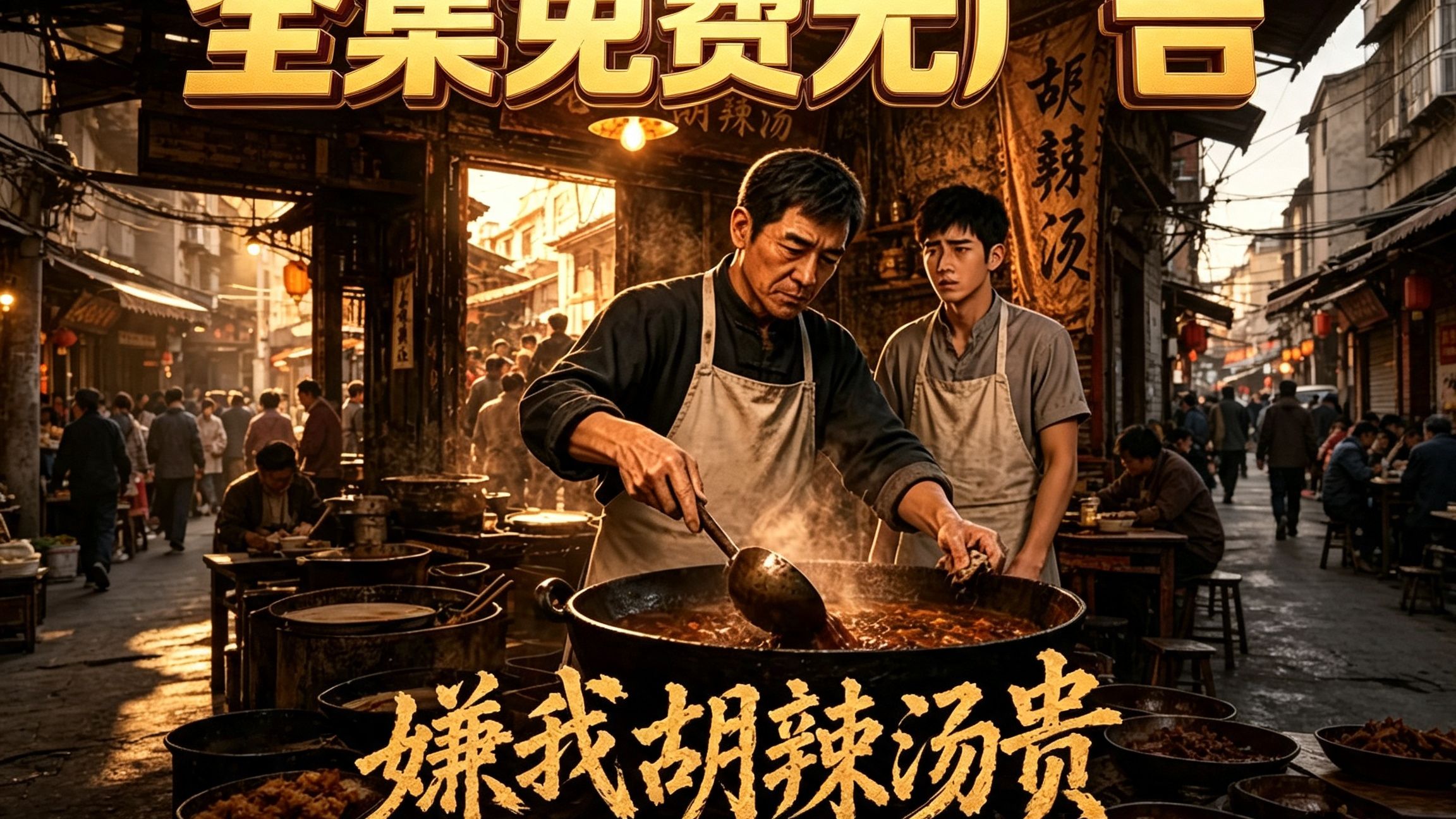 嫌我胡辣汤贵【只因一碗胡辣汤涨价五毛，熬了十几年老汤的宋长青，竟被骂成黑心师傅，连人带锅赶出青石街。他转身在破旧小巷重新开火，真材实料的胡辣汤迅速卖爆，换上料】