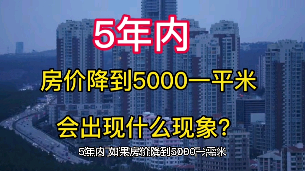 5年内,如果房价降到5000一平米,会出现什么现象?哔哩哔哩bilibili