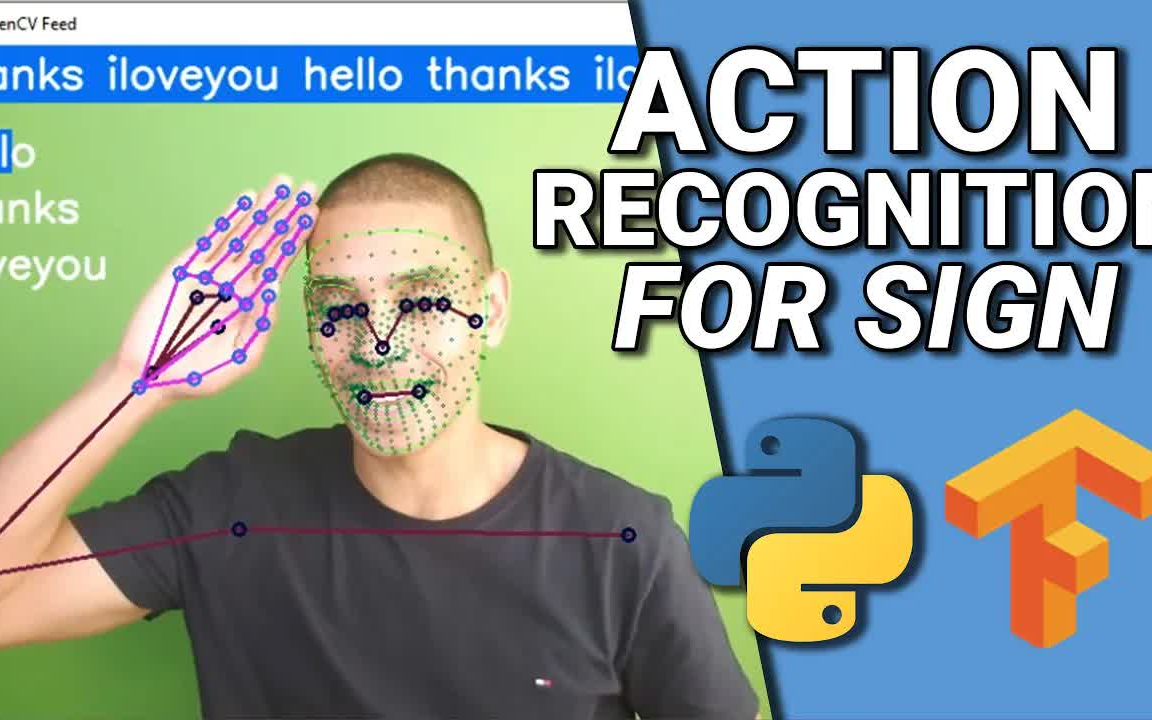 使用带有 Python 的动作识别进行手语检测LSTM 深度学习模型哔哩哔哩bilibili