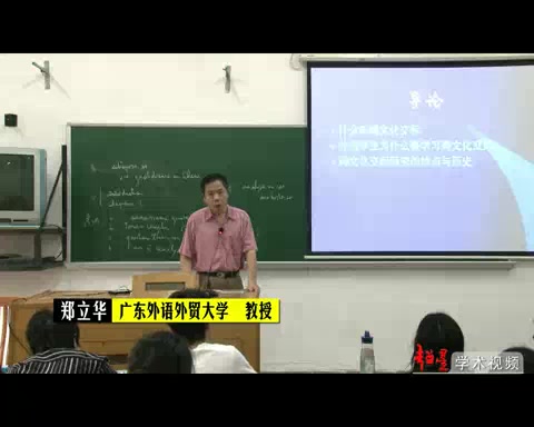 [图]广东外语外贸大学 跨文化交际 全35讲 主讲-郑立华 视频教程