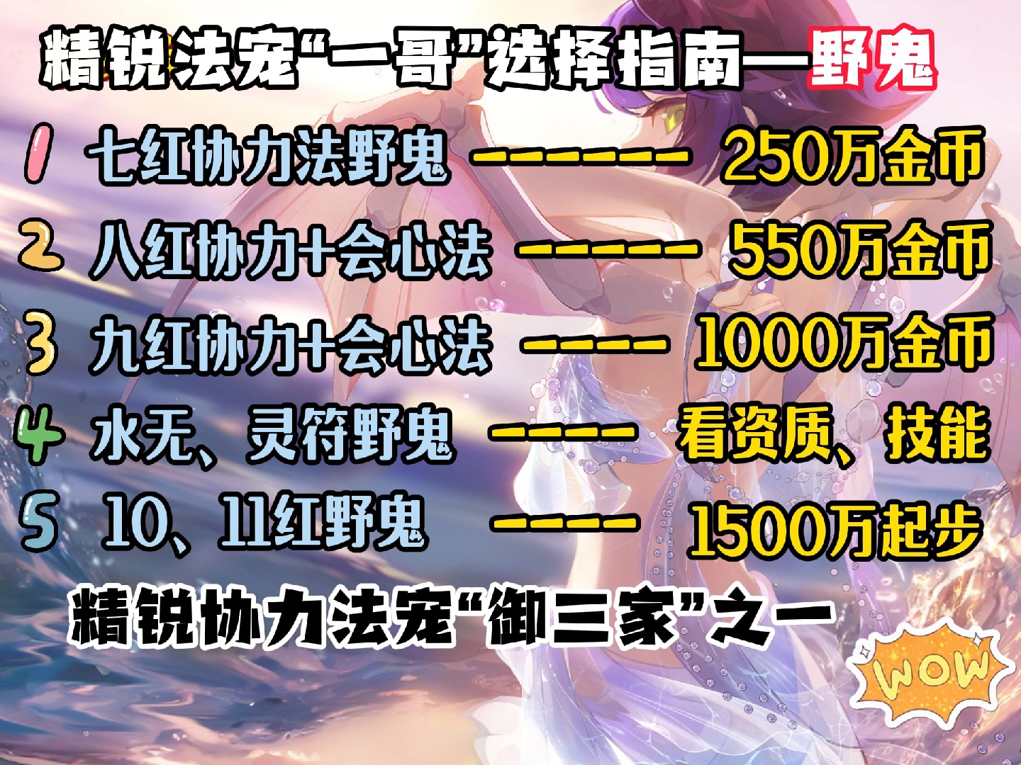 精锐协力法宠“一哥”—孤魂野鬼哔哩哔哩bilibili梦幻西游手游