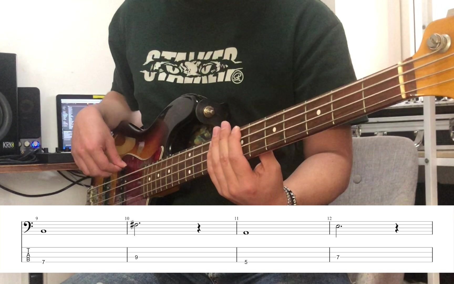 [图]贝斯翻弹：Eagles - Hotel California(2013 Remaster) 加州旅馆（BASS COVER）(附谱) 贝斯谱TAB