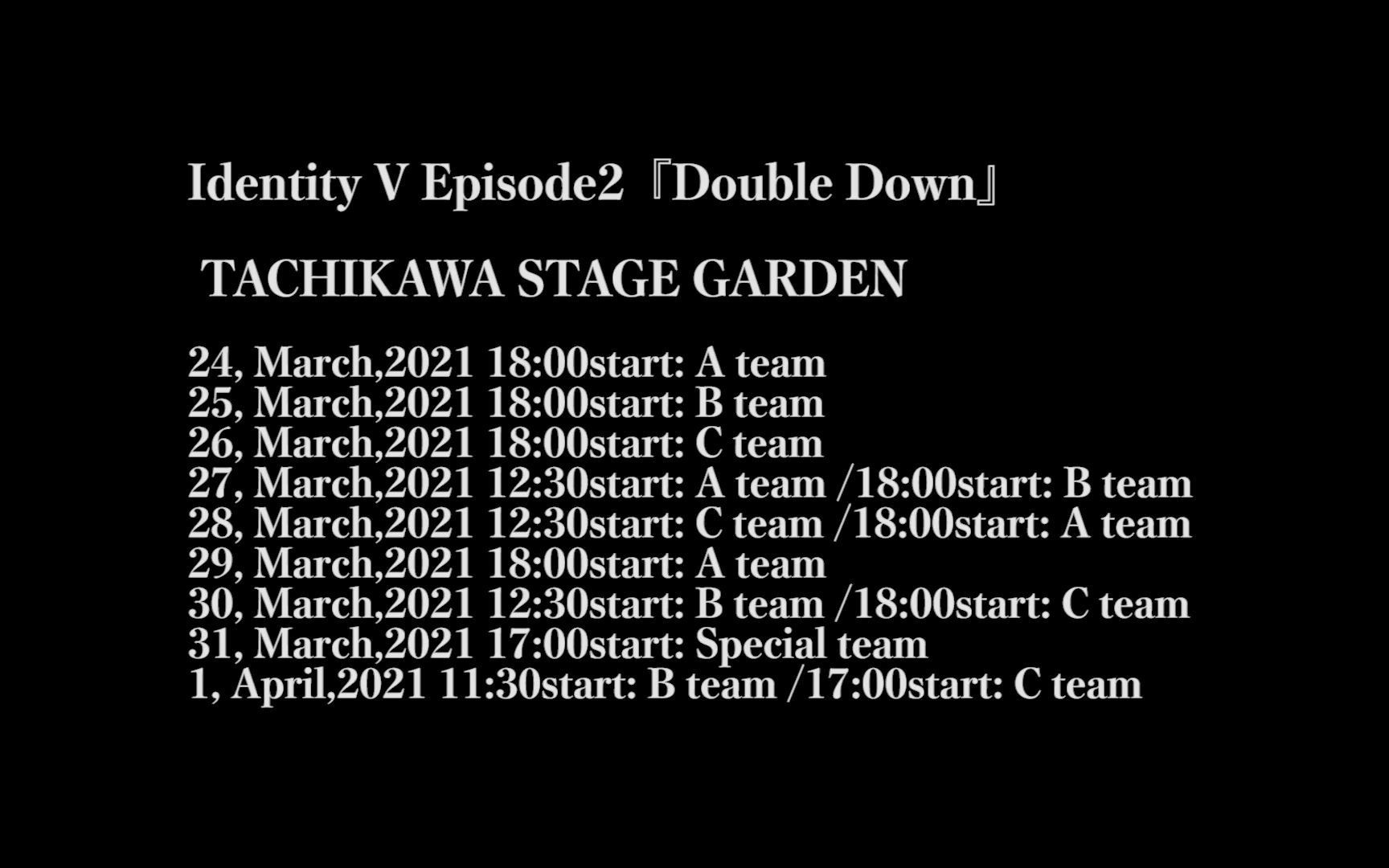 [图]Identity Ⅴ Stage Episode 2 - Double Down