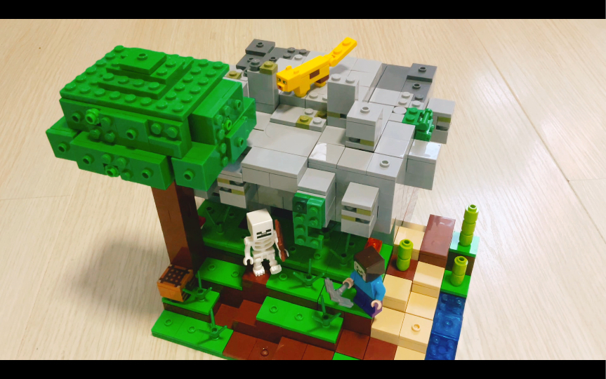 乐高我的世界丛林神庙moc