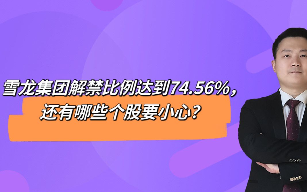 雪龙集团解禁比例达到74.56%,还有哪些个股要小心?哔哩哔哩bilibili