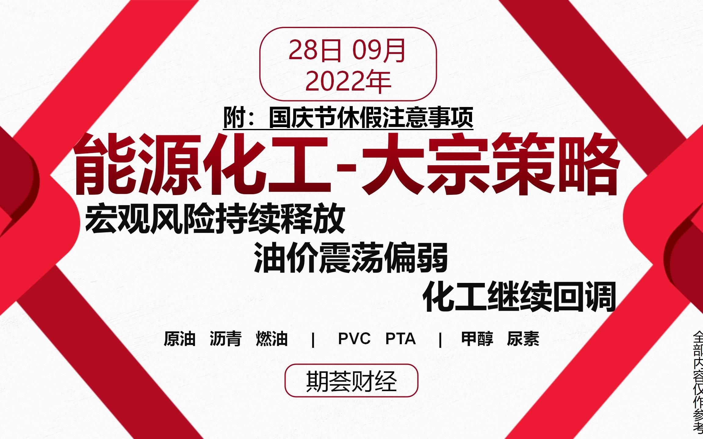 国庆临近,能源化工或可如此!附:国庆休市安排和注意事项.哔哩哔哩bilibili