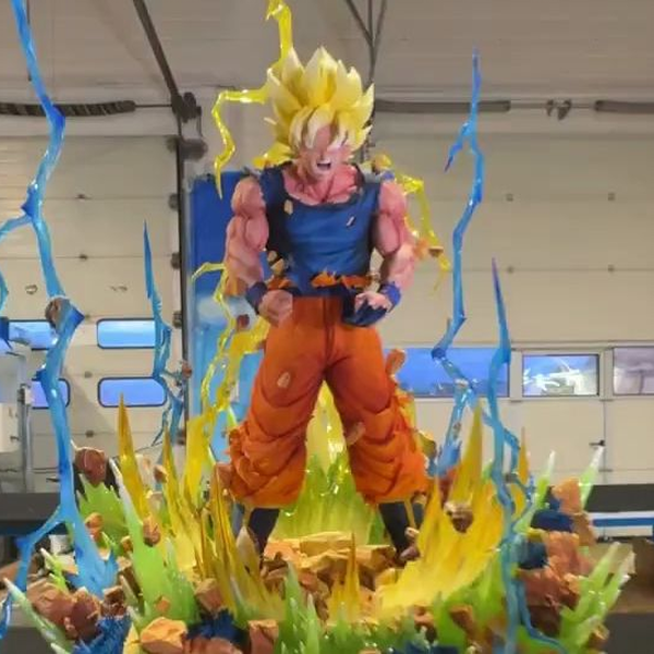 T社超赛悟空雕像样品介绍Tsume 1/4 超级赛亚人孙悟空HQS