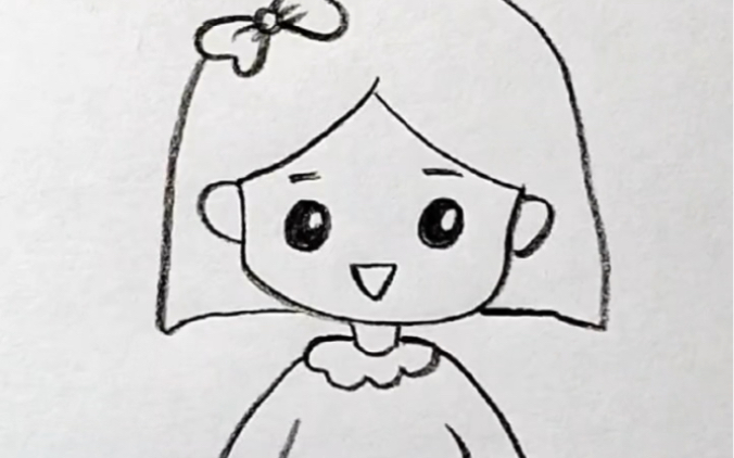 教你简单画小女孩