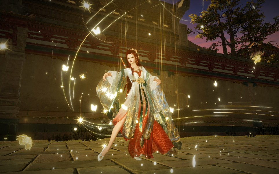 剑网3新同人盒子竹影清风火莲x丝路盒子特效