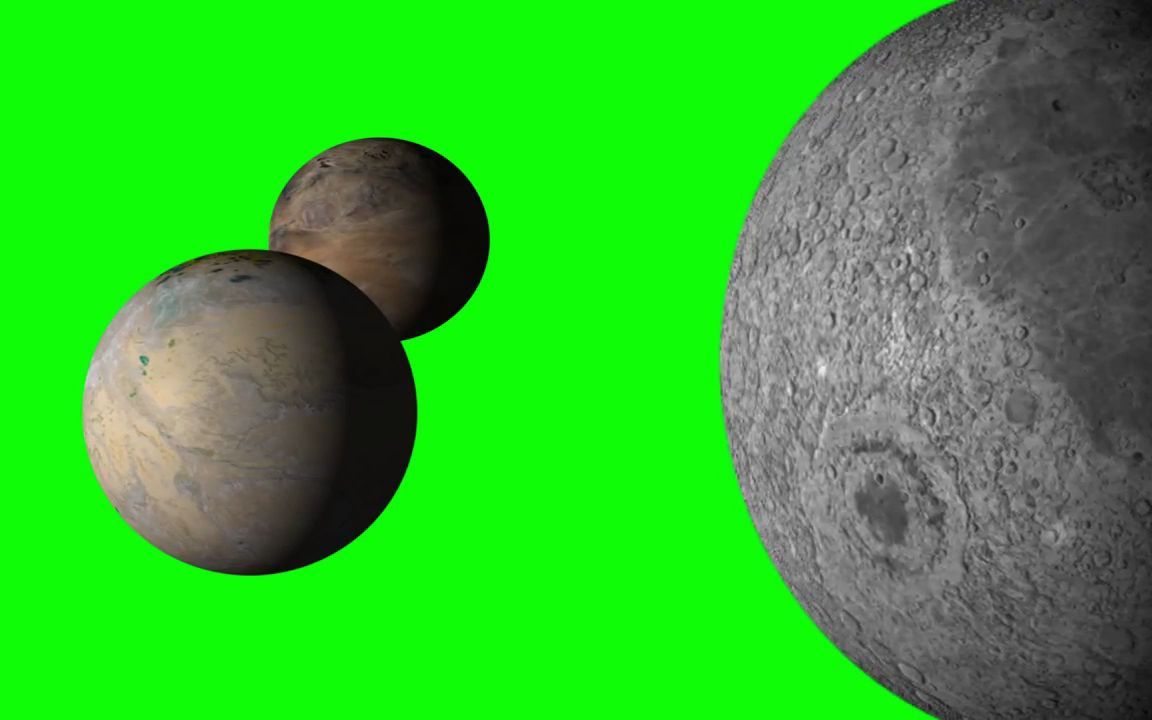 l33八大行星水金地火木土天海星球陨石绿幕抠像蓝幕特效素材-全十古云