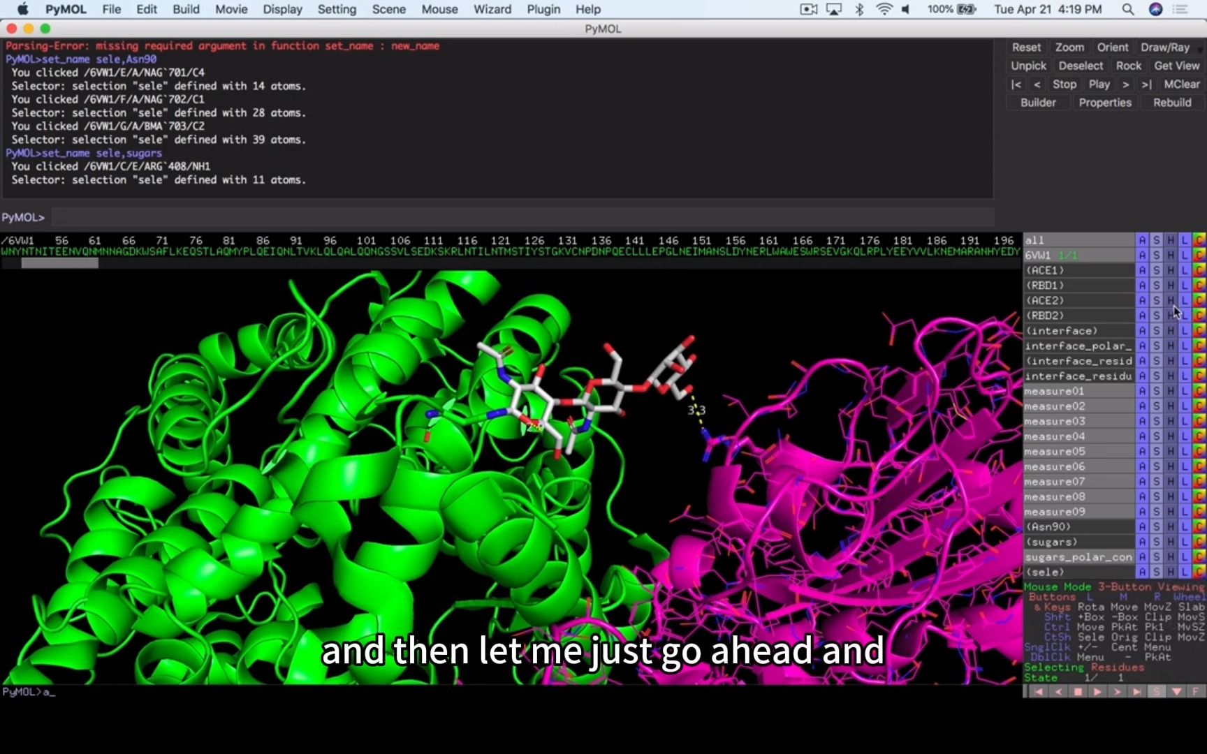 「PYMOL」展示蛋白之间interaction互作界面-Felicity-M-pymol蛋白互作展示-哔哩哔哩视频