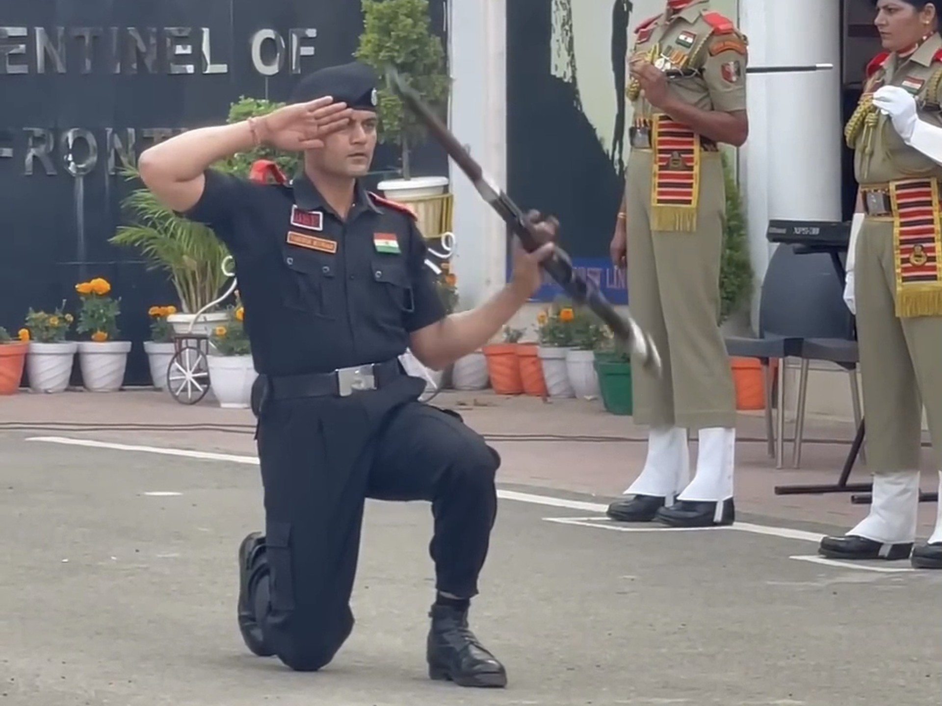 印度士兵花枪表演