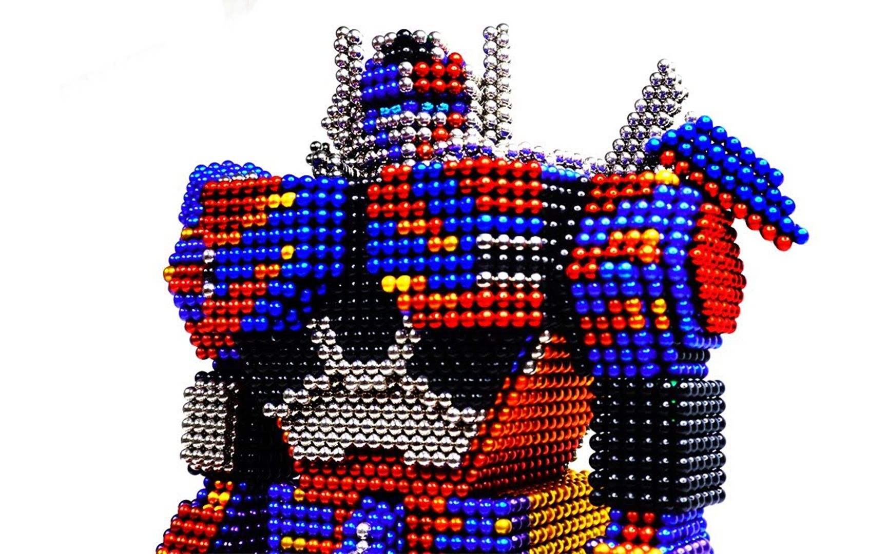 才华横溢,手工达人用巴克球玩具制作汽车人首领擎天柱,真厉害