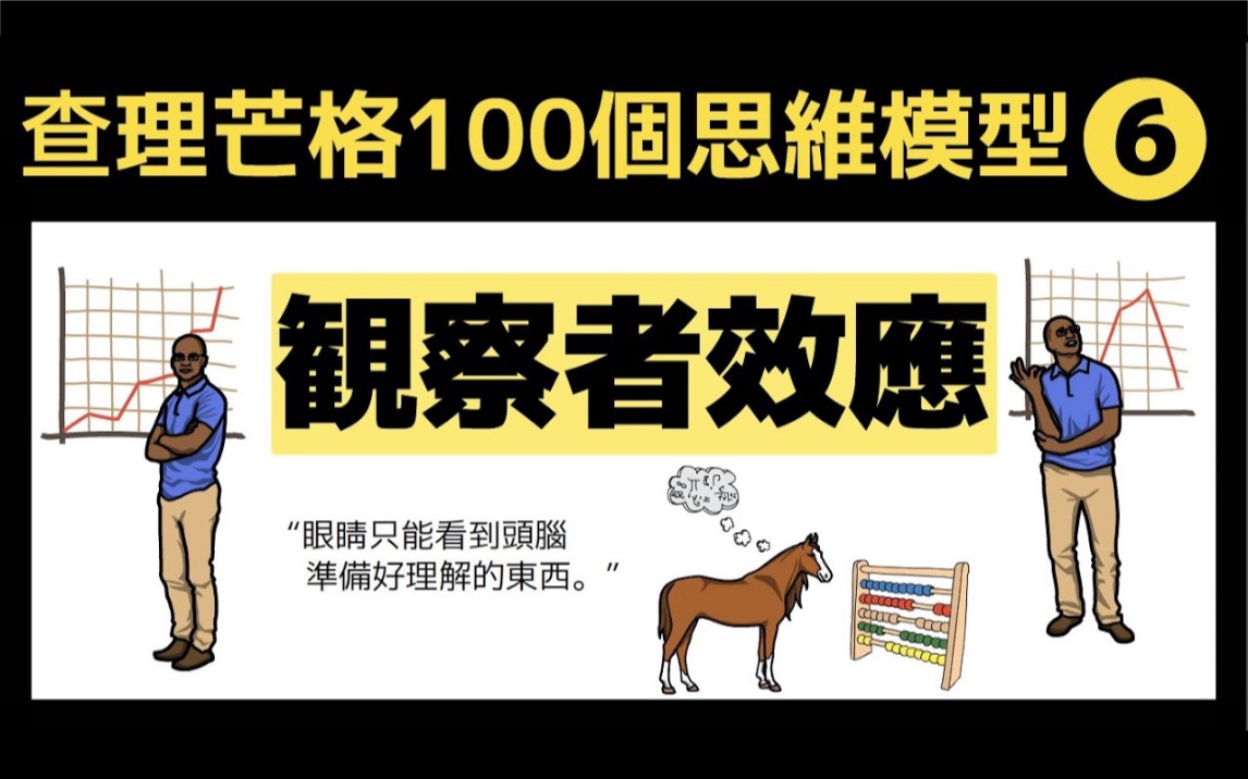 [图]查理芒格100个思维模型之6: 观察者期望效应：人们习惯自我欺騙